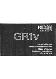 Ricoh GR 1 V manual. Camera Instructions.